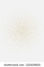 Fondo de Gris Vector Aislado Dorado Brillo. Cartel de la secuencia de caída. Patrón feliz del Polka dorado. Ilustración Confetti Moderna.