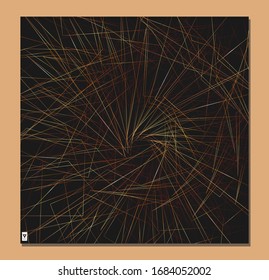 gold shine line abstract swirl background 