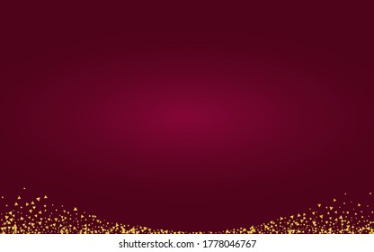 Gold Shine Paper Transparent Background. Falling Rain Wallpaper. Golden Triangle Modern Design. Shard Bright Postcard.