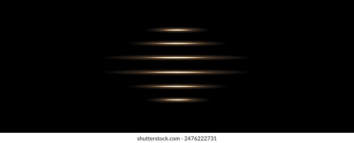 Gold shine parallel lines vector, metallic glow elements for banner, web, bronze stripes illustration eps on transparent background, sparkling png overlay