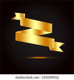 gold shine ribbon vector Design 9
