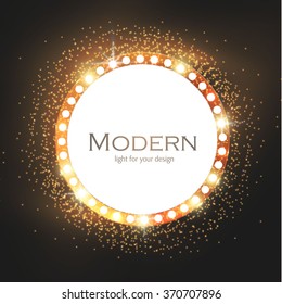 Gold Shining Elegant Banner. Retro Design. Luxury VIP Card. Glamour Template. Vector illustration