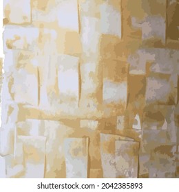 Gold Shining Paint Brush Stroke . Vector Illustration .