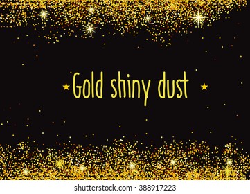 Gold shiny dust. Ideal for cards, wedding invitations, printing, party packs and many more