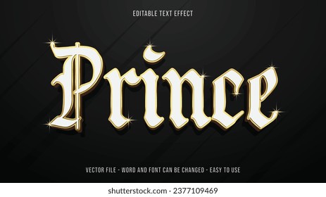 Gold shiny editable text effect, luxury text style