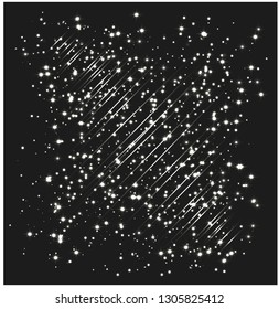Gold shiny frame on a transparent background. vector illustration. Stars sparkle background. Star dust sparks transparent background.