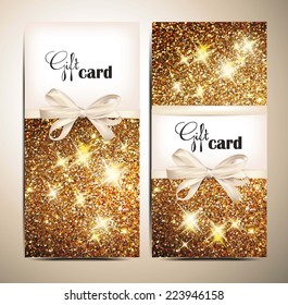 Gold shiny gift card