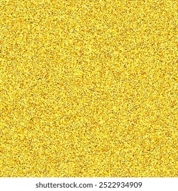 Gold shiny horizontal frame. Bright shining background with golden particles. Vector illustration for graphic design.