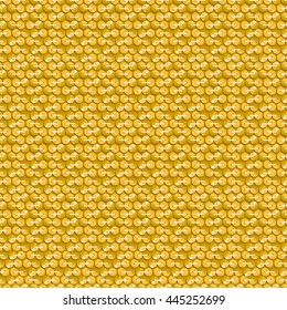Gold shiny sequins with stitching seamless pattern .