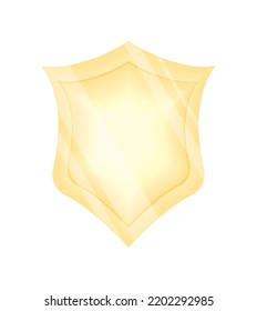 goldglänzendes Schilddesign-Symbol