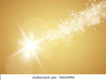 Gold shooting star