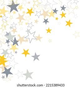 Gold shooting stars. Magic decoration.  Christmas texture. Vector illustration.