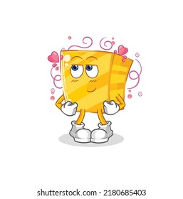 the gold shy vector. cartoon character