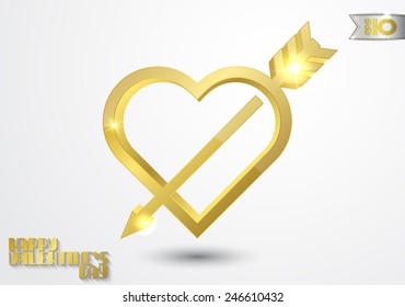 Gold sign of the heart