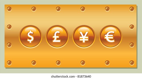 Gold signboard