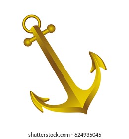 Gold Silhouette Anchor Icon Design Vector Stock Vector (Royalty Free ...