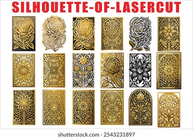 Gold Silhouette, Lasercut Decorative Pattern