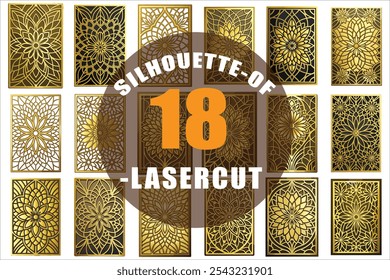 Silueta de oro, Lasercut patrón decorativo