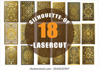 Silueta de oro, Lasercut patrón decorativo