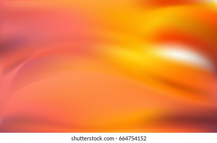 Gold silk background with some soft folds. Fiery flame