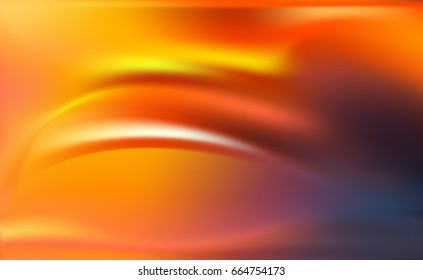 Gold silk background with some soft folds. Fiery flame