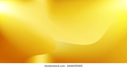 Gold silk texture, shiny yellow liquid satin cloth background. Abstract fabric wave material with drapery fold. Golden silky textile curtain pattern design. 3d beautiful elegance award wallpaper