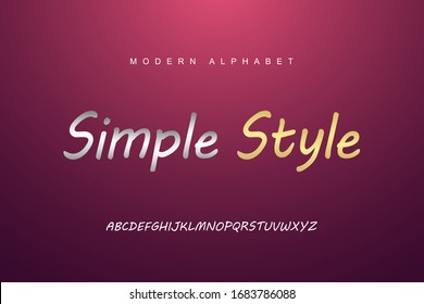 Gold and silver alphabet font set. Typography modern style display font. Premium Vector