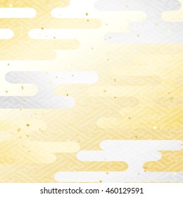 Gold And Silver Background Japanese Pattern