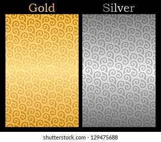 Gold and silver background. Vector illustration EPS. Vintage style background