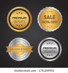 Gold Silver Badge Premium Quality Tag For Shop Industry Design