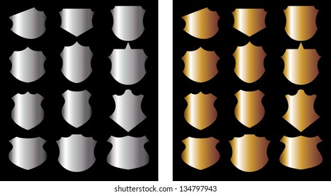 gold  silver badge vector art