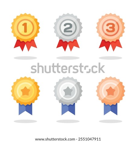 Gold, Silver, Bronze, 1st, 2nd, 3rd place medals