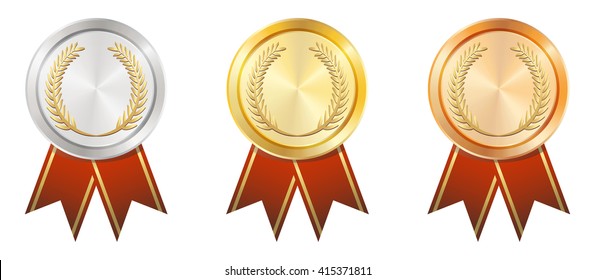 A Gold Silver Bronze badge