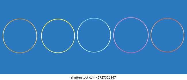 Marcos finos de círculo de oro, plata y bronce. Anillo de metal en blanco, Botón, sello, emblema, pegatina, etiqueta. Medallas de primer, segundo y tercer lugar aisladas sobre fondo negro. Conjunto de Ilustración vectorial Abstractas