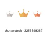 Gold, Silver and Bronze Crown Icon Rank No.1 to No.3