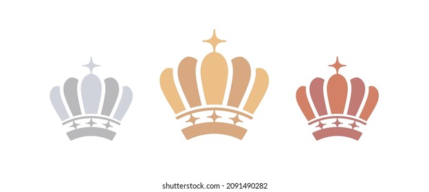 金 銀 青銅 王冠のアイコンセット賞のランキング のベクター画像素材 ロイヤリティフリー