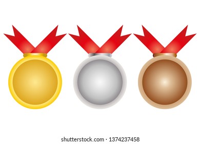Gold, silver and bronze medals