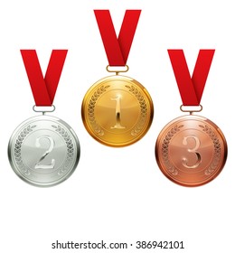 Gold, Silver And Bronze Medals