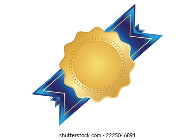 Gold, silver and bronze medals realistic set with ribbons. Winner awards symbols.
