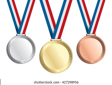 tilskuer ubehag race Gold Silver Bronze Medal Vector Art, Icons, and Graphics for Free Download