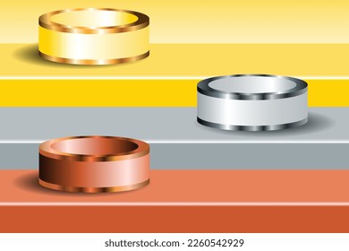 gold, silver and bronze podium vector , suitable for presentation background and product advertisement
