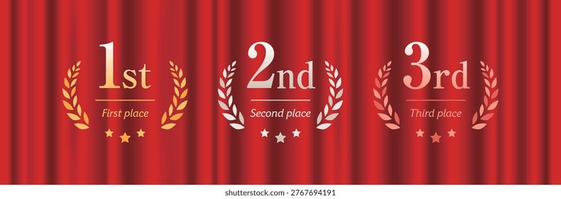 Gold, Silver, Bronze: Ranking Icon Set (1st, 2nd, 3rd place)