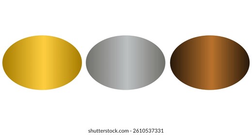 Gold, silver, and bronze shape texture