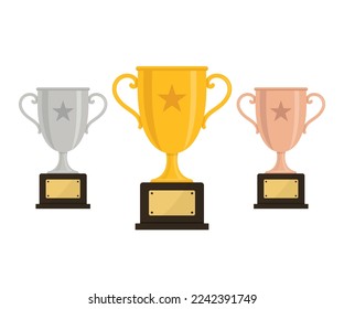 Trophäen-Cups für Gold und Bronze