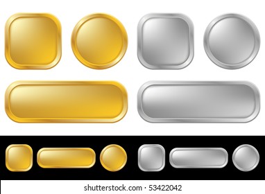 Gold and silver buttons