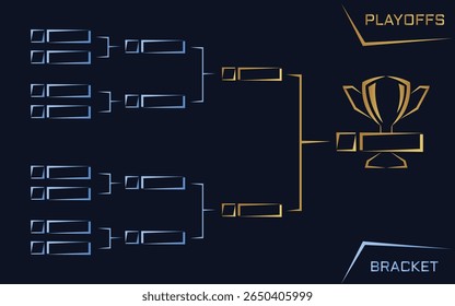 Suporte de campeonato de ouro e prata sobre um fundo preto, para esportes e esportes