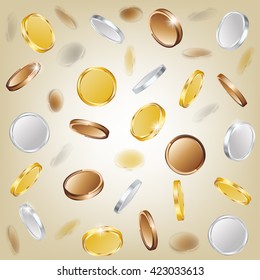 Gold, silver and copper coins