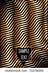Gold, Silver or Copper Minimal Cover Template. Cool Luxury Premium VIP Rich Decoration. Jewelry Ads Poster Design. Festive Sparkling New Year Party or Christmas Celebration Background. Halftone Cover.