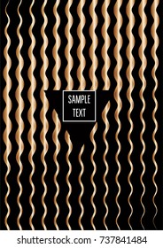 Gold, Silver or Copper Minimal Cover Template. Cool Luxury Premium VIP Rich Decoration. Jewelry Ads Poster Design. Festive Sparkling New Year Party or Christmas Celebration Background. Halftone Cover.