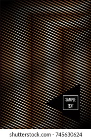 Gold, Silver or Copper Minimal Cover Template. Cool Luxury Premium VIP Rich Decoration. Jewelry Ads Poster Design. Festive Sparkling New Year Party or Christmas Celebration Background. Halftone Cover.